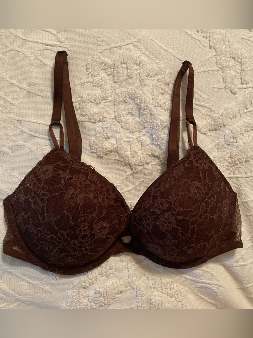 Victoria's Secret Brown Lace Push-Up Bra